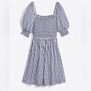 Draper James Jo Dee dress in gingham size 1X boho checkered cottagecore smocked
